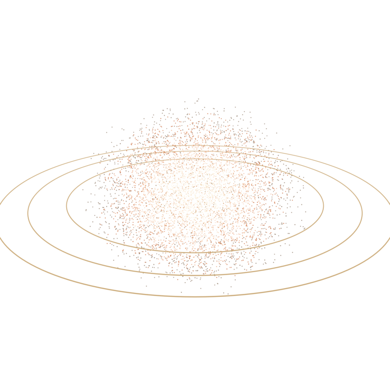 The Blast Radius Labs burst: a frozen detonation measured by three concentric rings.